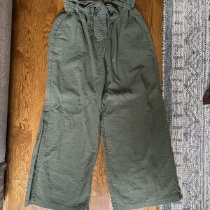BP Olive Green Gathered Waist Pants